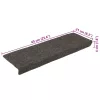 Öntapadós lépcsőszőnyegek 30 db 65 x 21 x 4 cm antracit téglalap alakú széllel
