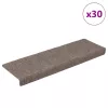 Öntapadós lépcsőszőnyegek 30 db 65 x 21 x 4 cm bézs téglalap alakú széllel