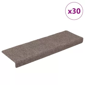   Öntapadós lépcsőszőnyegek 30 db 65 x 21 x 4 cm bézs téglalap alakú széllel