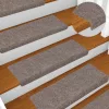 Öntapadós lépcsőszőnyegek 30 db 65 x 21 x 4 cm bézs téglalap alakú széllel