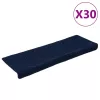 Öntapadós lépcsőszőnyegek 30 db 65 x 21 x 4 cm sötétkék téglalap alakú széllel
