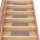 Öntapadós lépcsőszőnyegek 30 db 60 x 25 cm világosbarna téglalap alakú