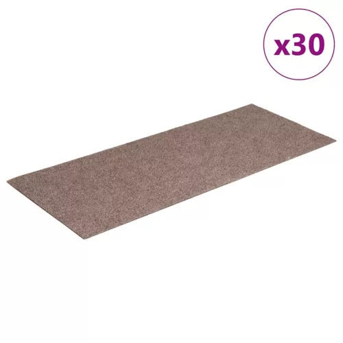Öntapadós lépcsőszőnyegek 30 db 60 x 25 cm világosbarna téglalap alakú