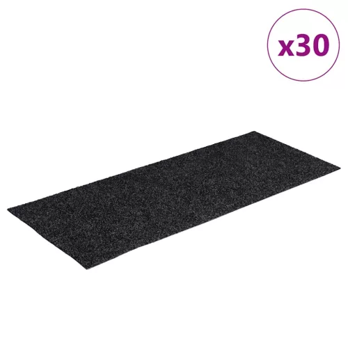 Öntapadós lépcsőszőnyegek 30 db 60 x 25 cm szürke téglalap alakú
