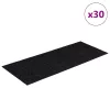 Öntapadós lépcsőszőnyegek, 30 db, 60 x 25 cm, fekete, téglalap alakú