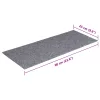 Öntapadós lépcsőszőnyegek, 30 db, világosszürke, téglalap alakú, 60 x 25 cm