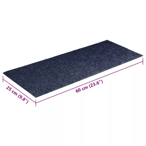 Öntapadós lépcsőszőnyegek 30 db 60 x 25 cm szürke-kék téglalap alakú
