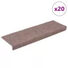 20 db öntapadós lépcsőszőnyeg, krémszínű, téglalap alakú széllel, 65 x 21 x 4 cm