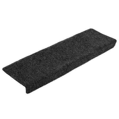 20 db öntapadós lépcsőszőnyeg, 65 x 21 x 4 cm, fekete, téglalap alakú széllel