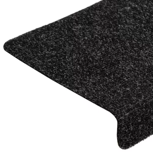 20 db öntapadós lépcsőszőnyeg, 65 x 21 x 4 cm, fekete, téglalap alakú széllel