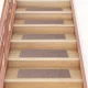 Öntapadós lépcsőszőnyegek 30 db 76 x 20 cm világosbarna téglalap alakú