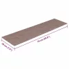 Öntapadós lépcsőszőnyegek 30 db 76 x 20 cm világosbarna téglalap alakú