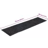 Öntapadós lépcsőszőnyegek 30 db 76 x 20 cm szürke téglalap alakú