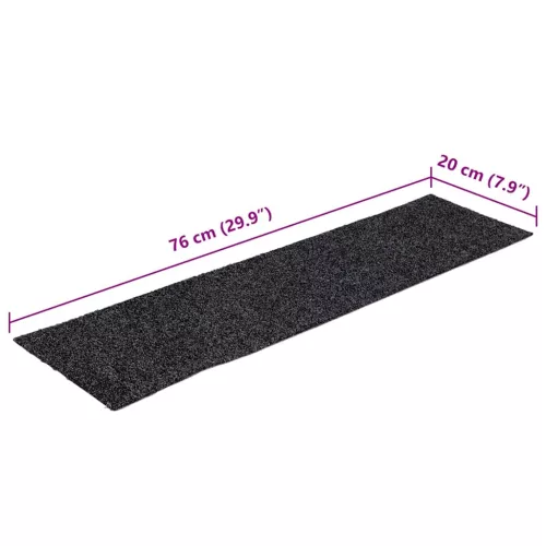 Öntapadós lépcsőszőnyegek 30 db 76 x 20 cm szürke téglalap alakú