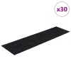 Öntapadós lépcsőszőnyegek, 30 db, 76 x 20 cm, fekete, téglalap alakú