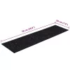 Öntapadós lépcsőszőnyegek, 30 db, 76 x 20 cm, fekete, téglalap alakú