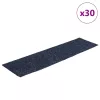 Öntapadós lépcsőszőnyegek 30 db 76 x 20 cm szürke-kék téglalap alakú