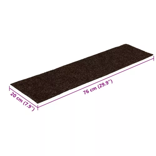 Öntapadós lépcsőszőnyegek 30 db 76 x 20 cm barna téglalap alakú