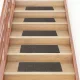 Öntapadós lépcsőszőnyegek 30 db 76 x 20 cm antracitszürke téglalap alakú