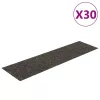Öntapadós lépcsőszőnyegek 30 db 76 x 20 cm antracitszürke téglalap alakú