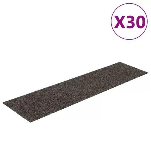 Öntapadós lépcsőszőnyegek 30 db 76 x 20 cm antracitszürke téglalap alakú