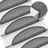 30 db sötétszürke félkör alakú lépcsőszőnyeg 56 x 17 x 3 cm