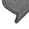 30 db sötétszürke félkör alakú lépcsőszőnyeg 56 x 17 x 3 cm
