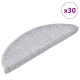 30 db világosszürke félkör alakú lépcsőszőnyeg 56 x 17 x 3 cm