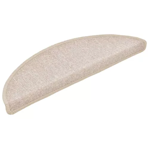 30 db lépcsőszőnyeg 56 x 17 x 3 cm bézs félkör alakú