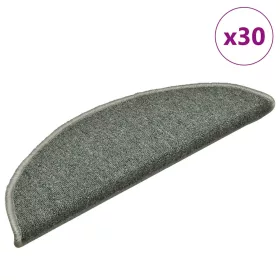   30 db sötétzöld félkör alakú lépcsőszőnyeg 56 x 17 x 3 cm