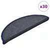 30 db sötétszürke és kék félkör alakú lépcsőszőnyeg 56 x 17 x 3 cm