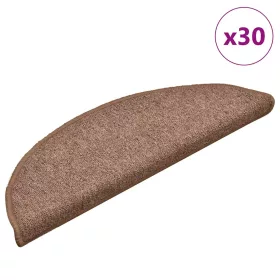 30 db barna félkör alakú lépcsőszőnyeg 56 x 17 x 3 cm