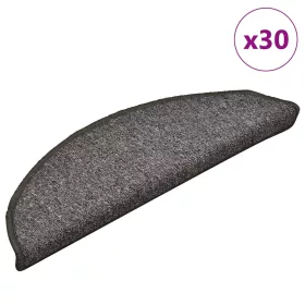   30 db sötétszürke félkör alakú lépcsőszőnyeg 56 x 17 x 3 cm