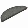 30 db sötétszürke félkör alakú lépcsőszőnyeg 56 x 17 x 3 cm