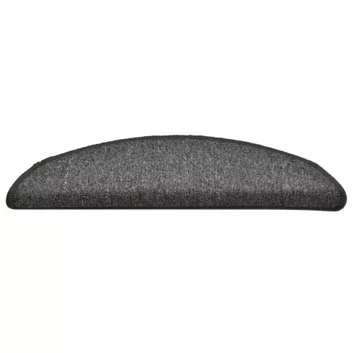 30 db sötétszürke félkör alakú lépcsőszőnyeg 56 x 17 x 3 cm