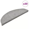 30 db világosszürke félkör alakú lépcsőszőnyeg 56 x 17 x 3 cm