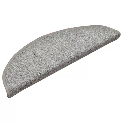 30 db világosszürke félkör alakú lépcsőszőnyeg 56 x 17 x 3 cm