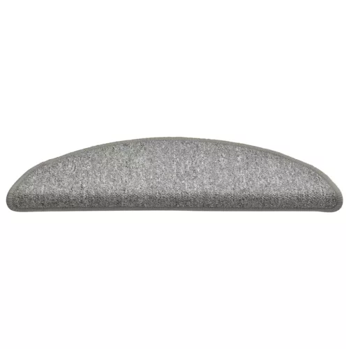 30 db világosszürke félkör alakú lépcsőszőnyeg 56 x 17 x 3 cm