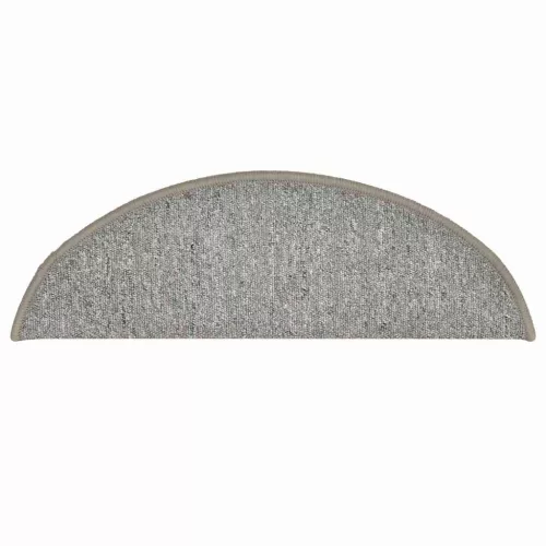30 db világosszürke félkör alakú lépcsőszőnyeg 56 x 17 x 3 cm