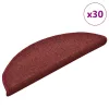 30 db lépcsőszőnyeg 56 x 17 x 3 cm bordó félkör alakú