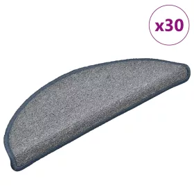   30 db világoskék és kék félkör alakú lépcsőszőnyeg 56 x 17 x 3 cm