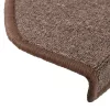 30 db-os lépcsőszőnyegek 65 x 24 x 4 cm kávébarna félkör alakú nagyméretű