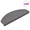 30 db sötétszürke, félkör alakú, nagy lépcsőszőnyegek 65 x 24 x 4 cm