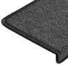30 db lépcsőszőnyeg 65 x 21 x 4 cm antracit téglalap alakú széllel