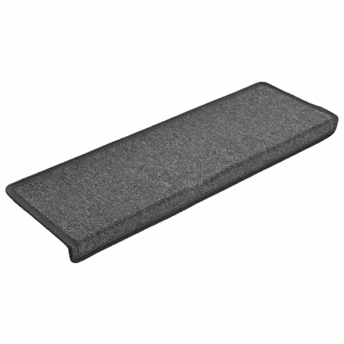 30 db sötétszürke lépcsőszőnyeg, téglalap alakú széllel, 65 x 21 x 4 cm
