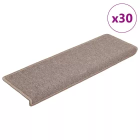   30 db világosbarna, téglalap alakú szélű lépcsőszőnyeg 65 x 21 x 4 cm