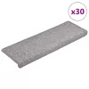 30 db világosszürke lépcsőszőnyeg, téglalap alakú széllel, 65 x 21 x 4 cm