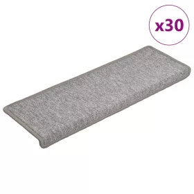   30 db világosszürke lépcsőszőnyeg, téglalap alakú széllel, 65 x 21 x 4 cm