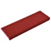 30 db lépcsőszőnyeg 65 x 21 x 4 cm piros téglalap alakú széllel