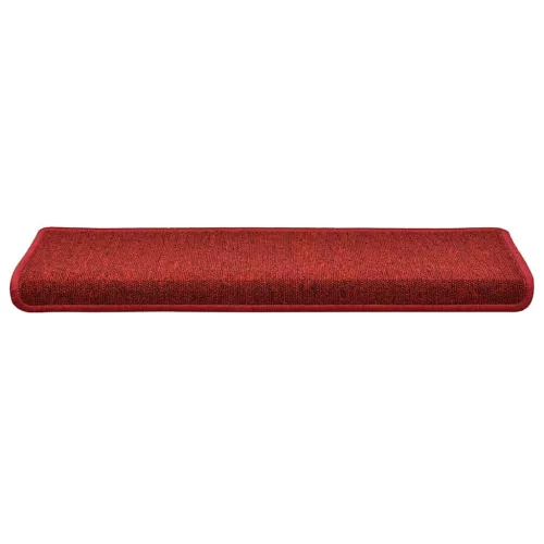 30 db lépcsőszőnyeg 65 x 21 x 4 cm piros téglalap alakú széllel